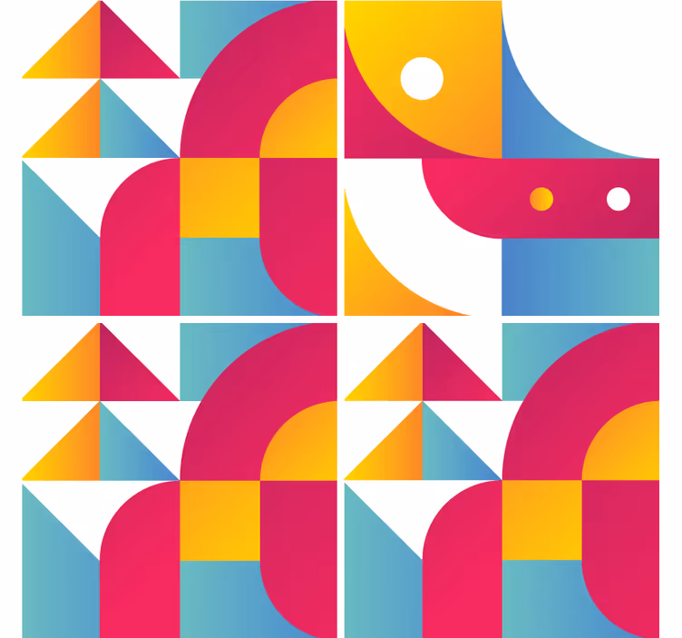 Geometric shape patterns coaster - TenStickers