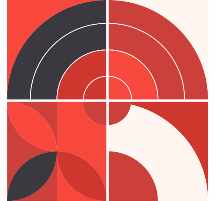 Geometric color patterns coaster - TenStickers
