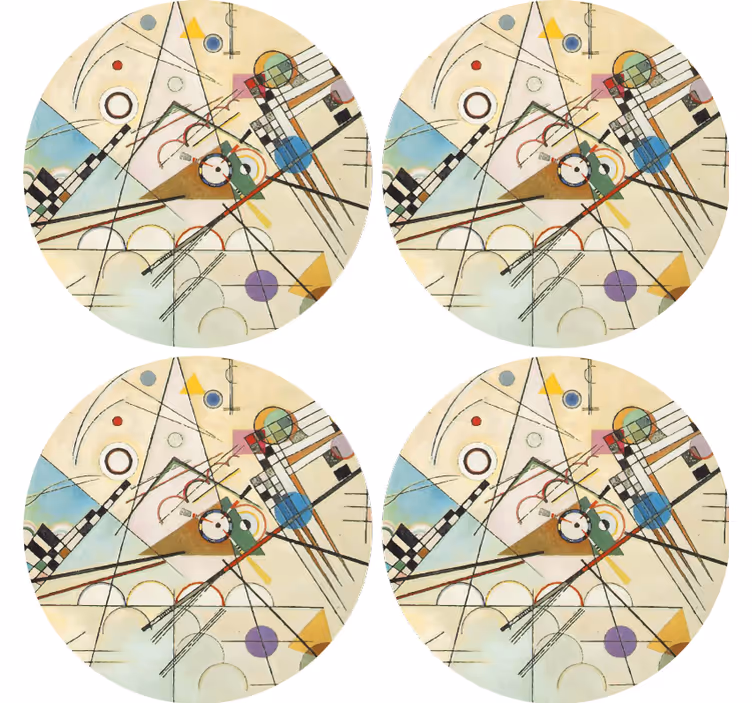 Geometric circular motif coaster - TenStickers