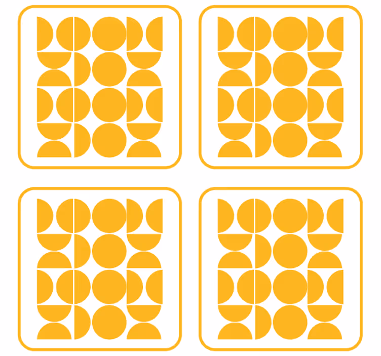 Geometric shape motifs coaster - TenStickers