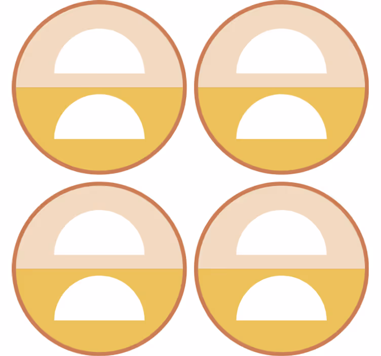 Geek coasters geometric semi-circles - TenStickers