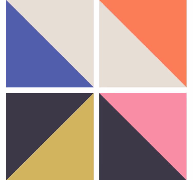 Geometric Multicolor Angles coaster - TenStickers