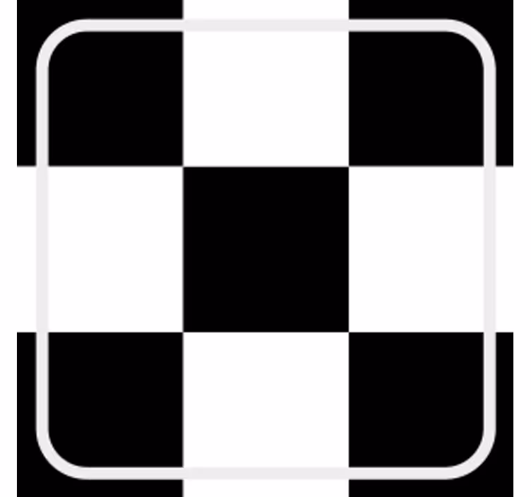 Coaster checkerboard pattern square - TenStickers