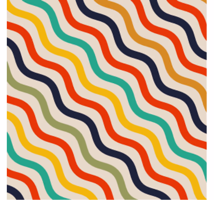 Colorful wavy pattern coaster - TenStickers