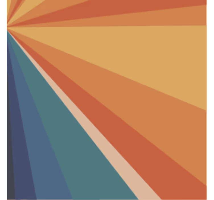 Abstract rainbow stripes vintage coaster - TenStickers