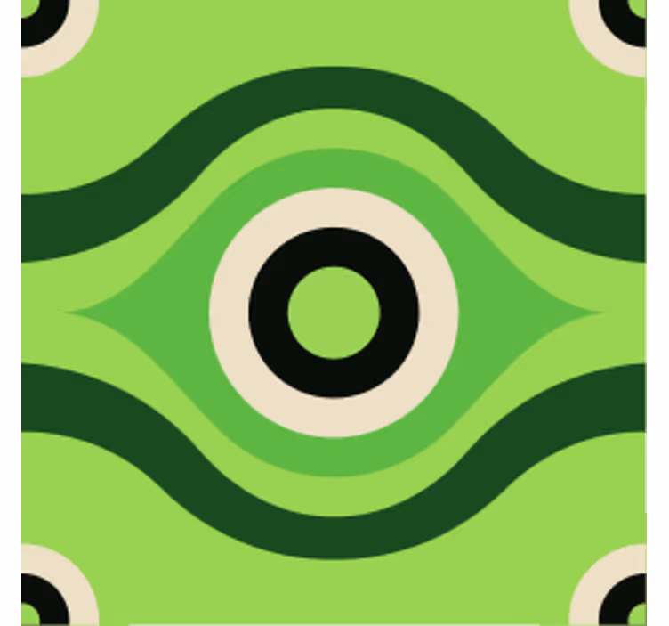 Wavy green pattern coaster - TenStickers