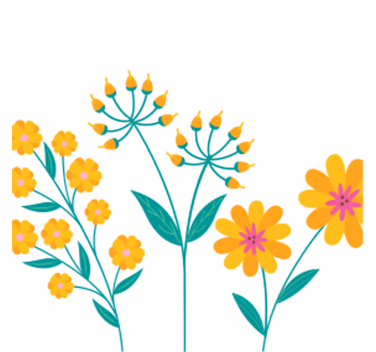 Beer mats vibrant blossom design - TenStickers
