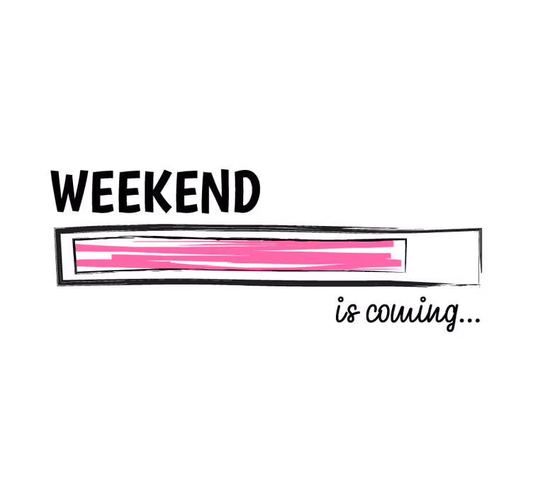 Week-end is coming modern coaster - TenStickers