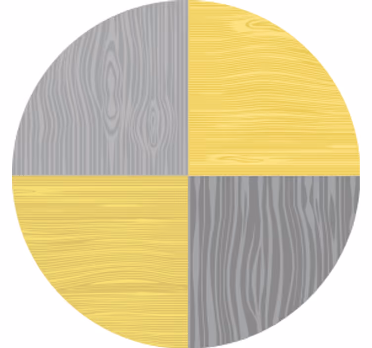 Wood grain circular pattern coaster - TenStickers