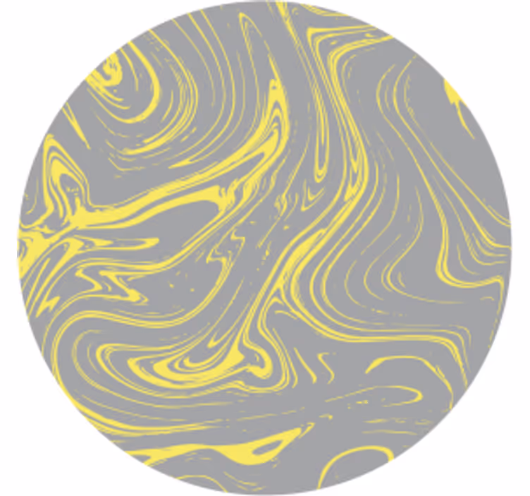 Swirling yellow patterns coaster - TenStickers