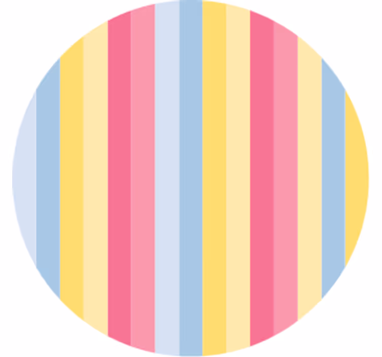 Colorful striped pattern coaster - TenStickers