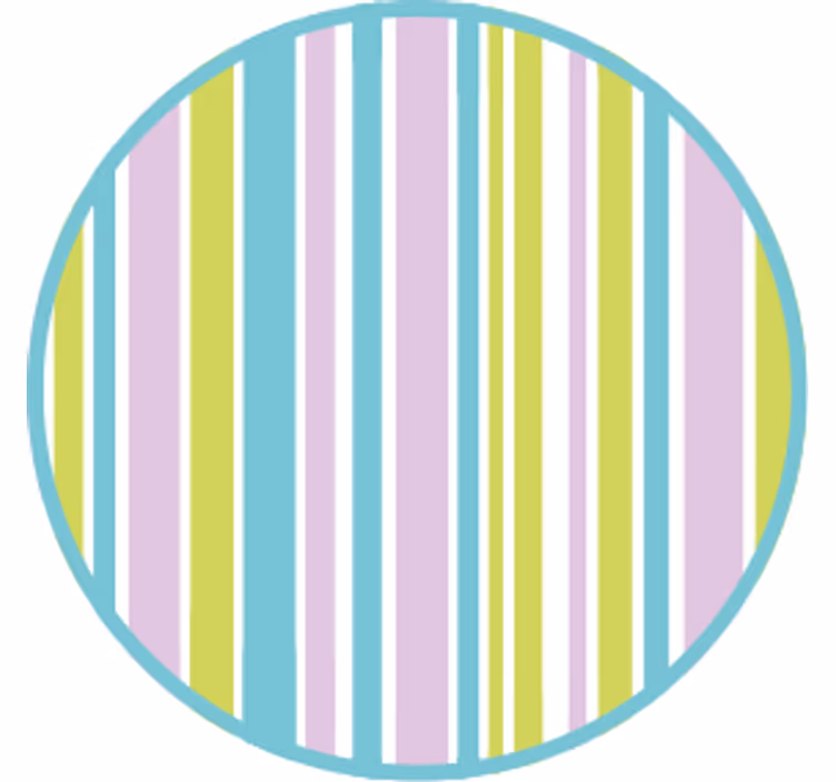 Coaster colorful striped circle - TenStickers
