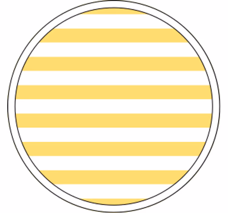 Striped yellow pattern coaster - TenStickers