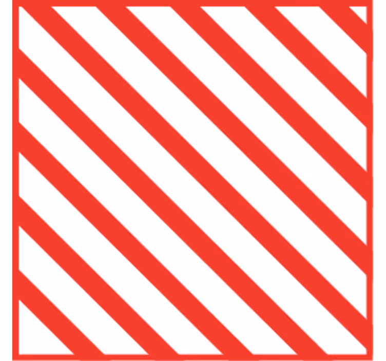Red striped pattern coaster - TenStickers