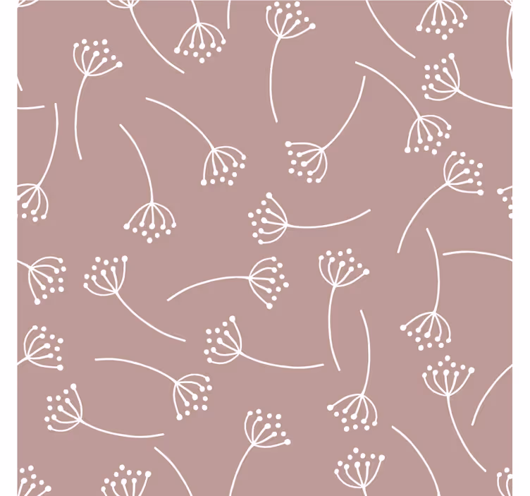 Coaster with floral line art design - TenStickers
