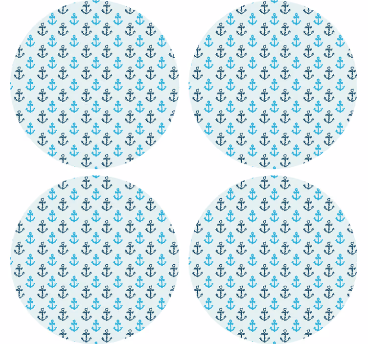 Coaster with anchor pattern design - TenStickers