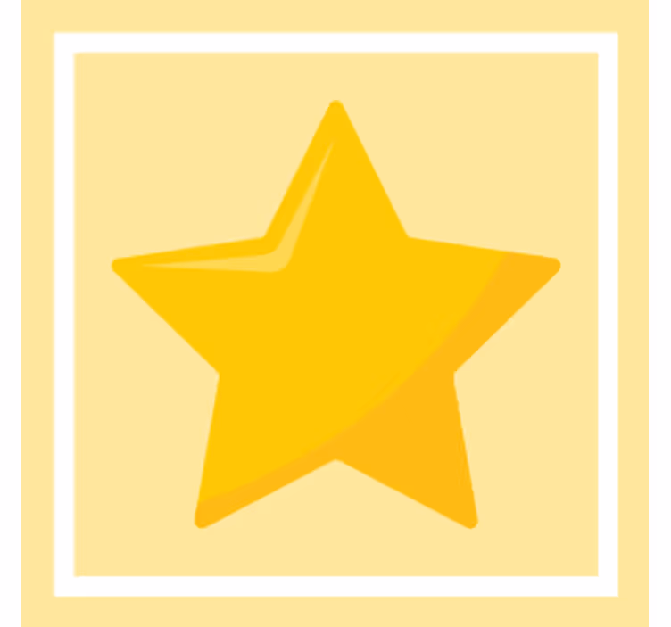 Yellow classic star modern coaster - TenStickers