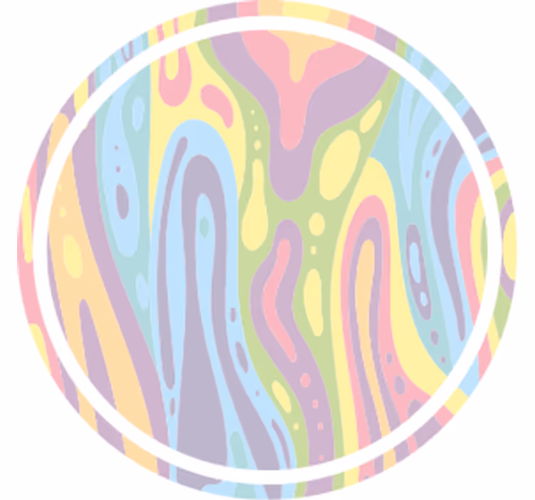 Wavy pastel pattern coaster - TenStickers