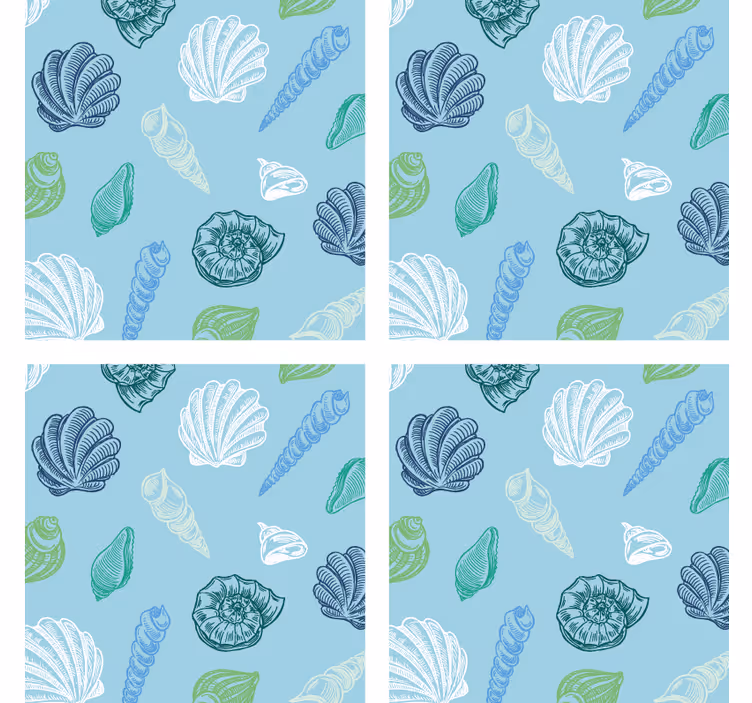 Coaster with seashell patterns motif - TenStickers