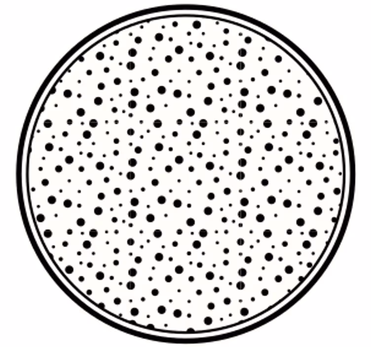 Black dot pattern coaster - TenStickers
