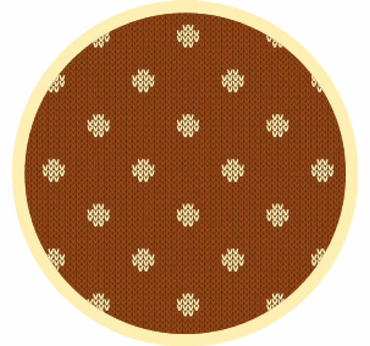 Textured brown polka dots coaster - TenStickers