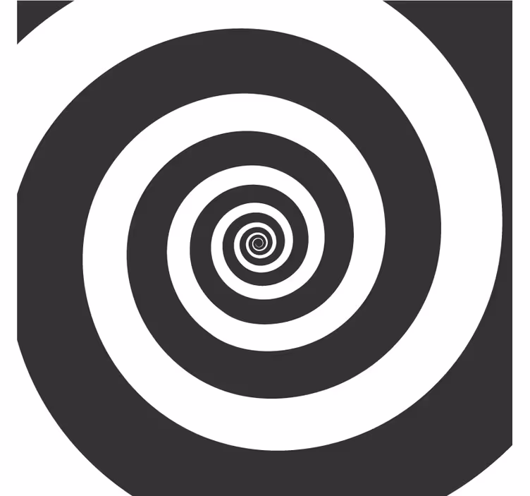 Spiral pattern contrast coaster - TenStickers