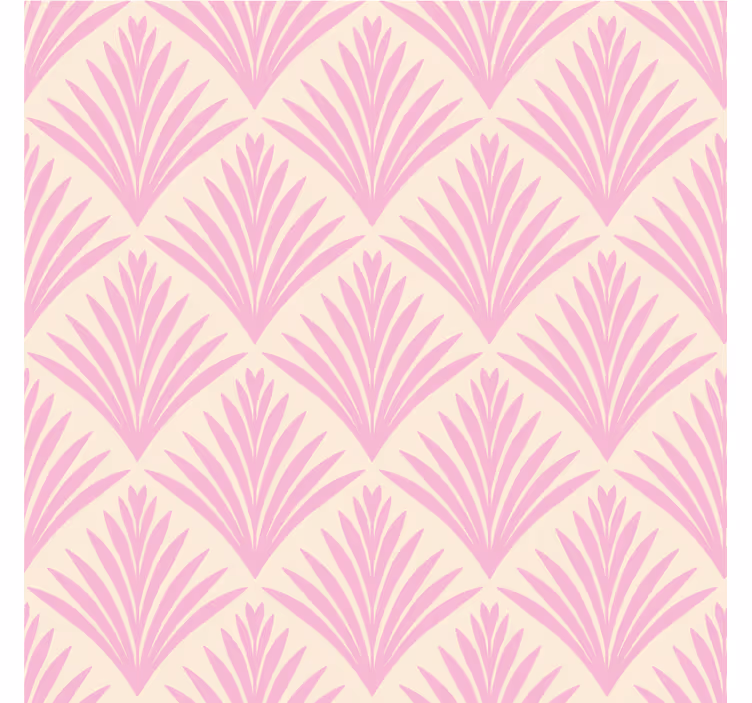 Pale pink leaf pattern coaster - TenStickers