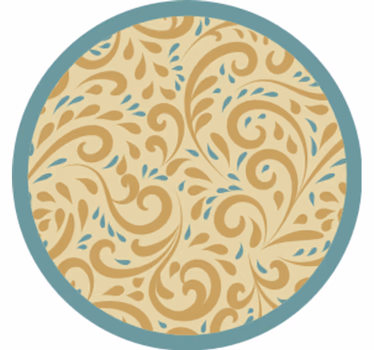 Elegant floral inspiration coaster - TenStickers