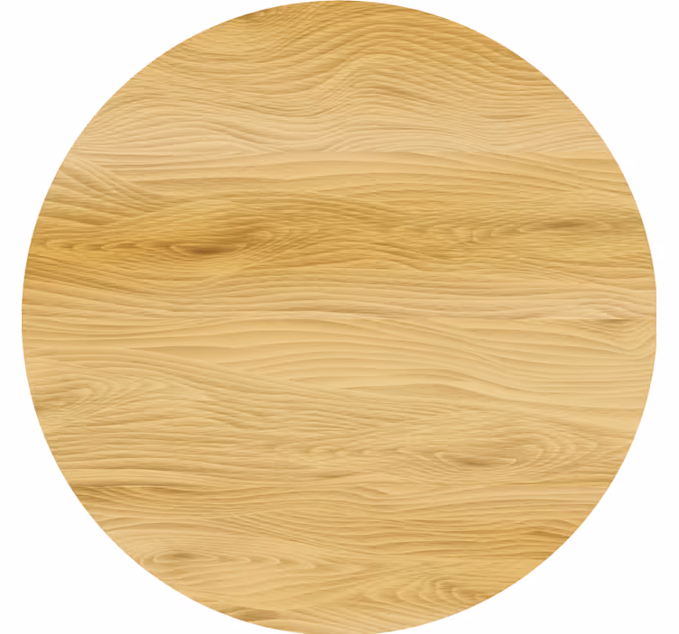 Natural wood circular surface coaster - TenStickers
