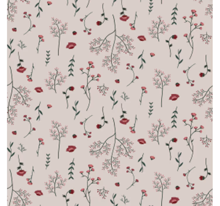 Coaster botanical print backdrop - TenStickers