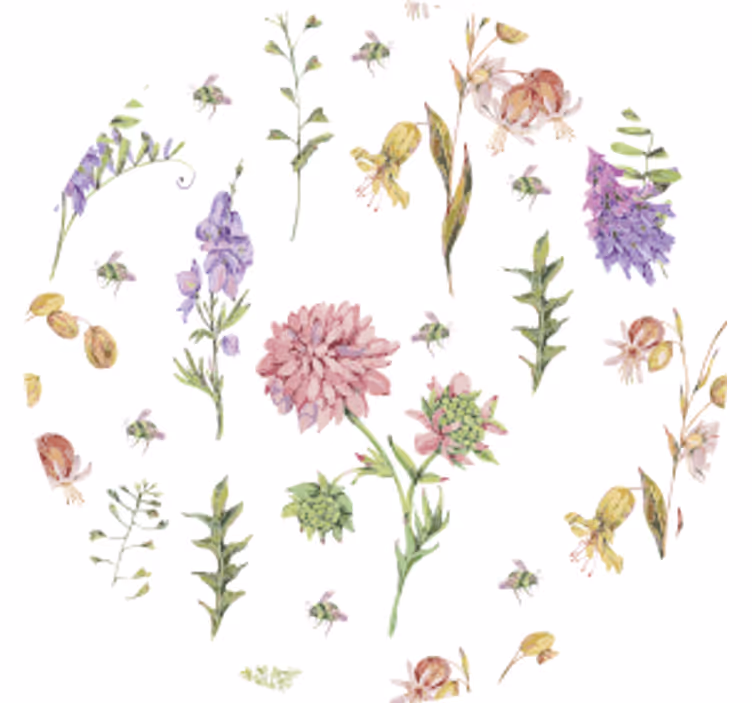 Floral patterned accents coaster - TenStickers