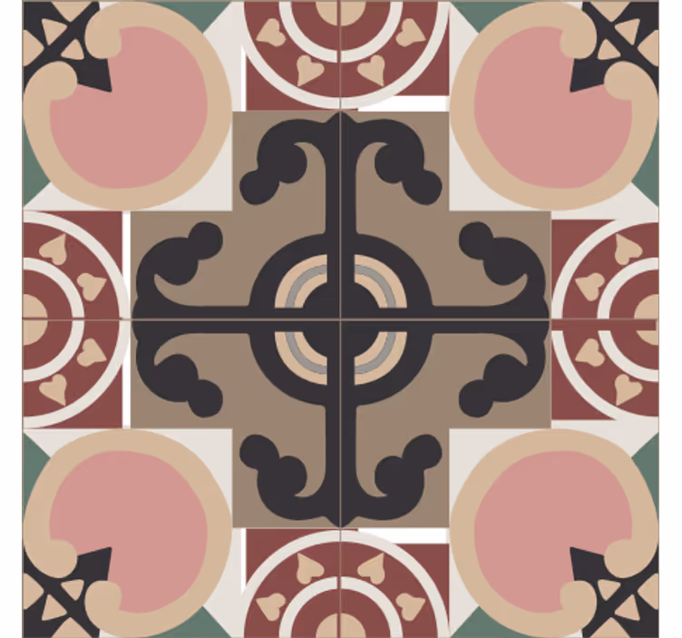 Tile coasters with complex geometric designs - TenStickers
