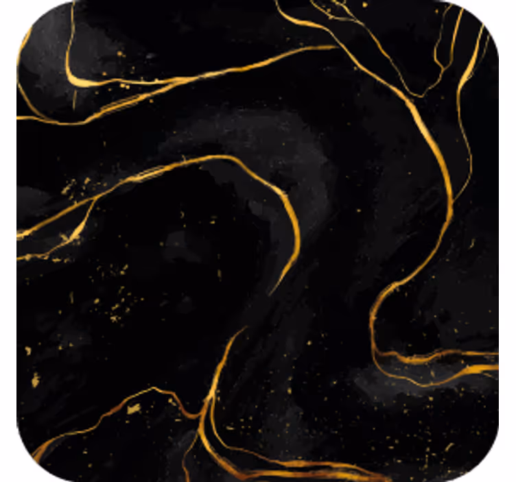Black and gold swirl coaster - TenStickers