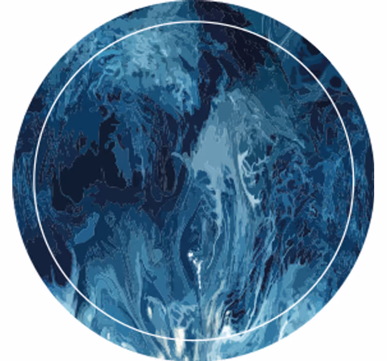 Abstract blue swirl pattern coaster - TenStickers