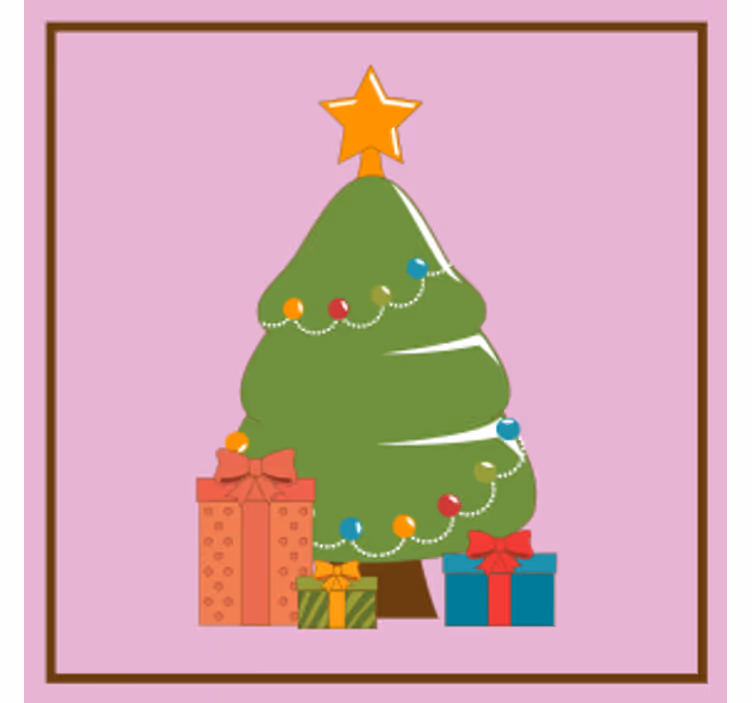 Christmas coasters for decorative tree gifts - TenStickers