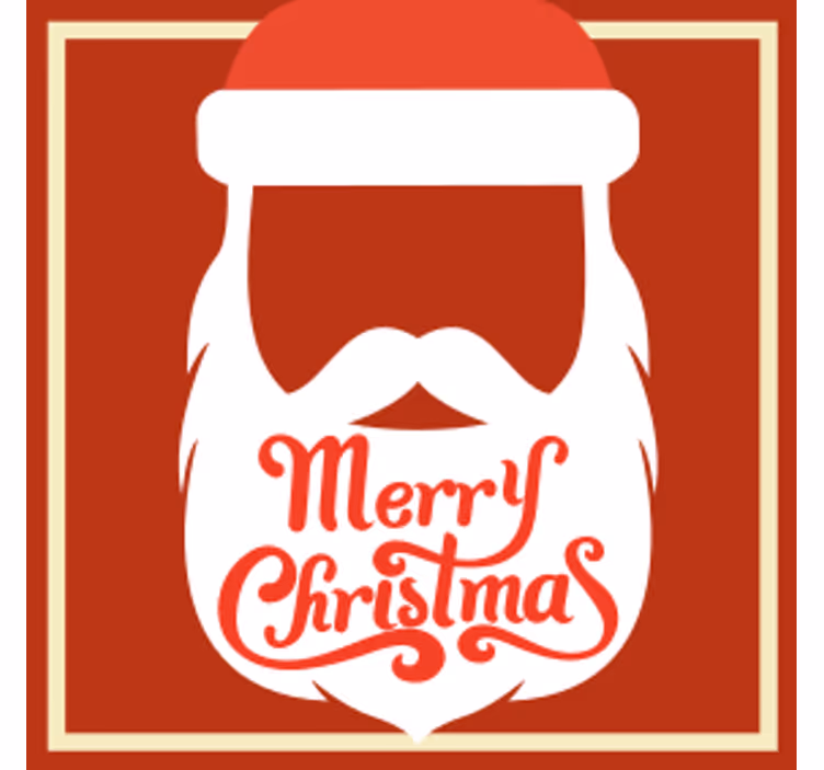 Christmas coasters with santa claus illustration - TenStickers