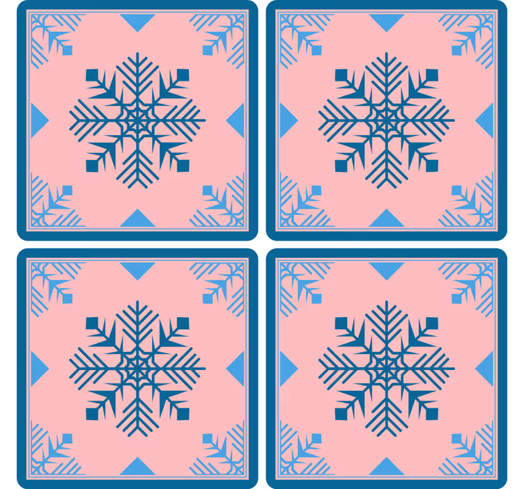 Christmas coasters with snowflake pattern silicone mat - TenStickers