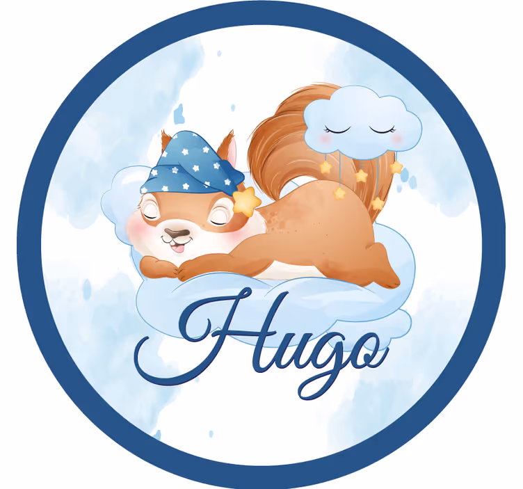 Geek coasters squirrel relaxing and dreaming - TenStickers