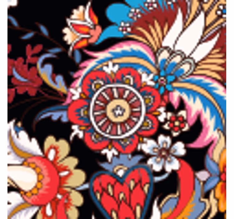 Lively floral composition coaster - TenStickers