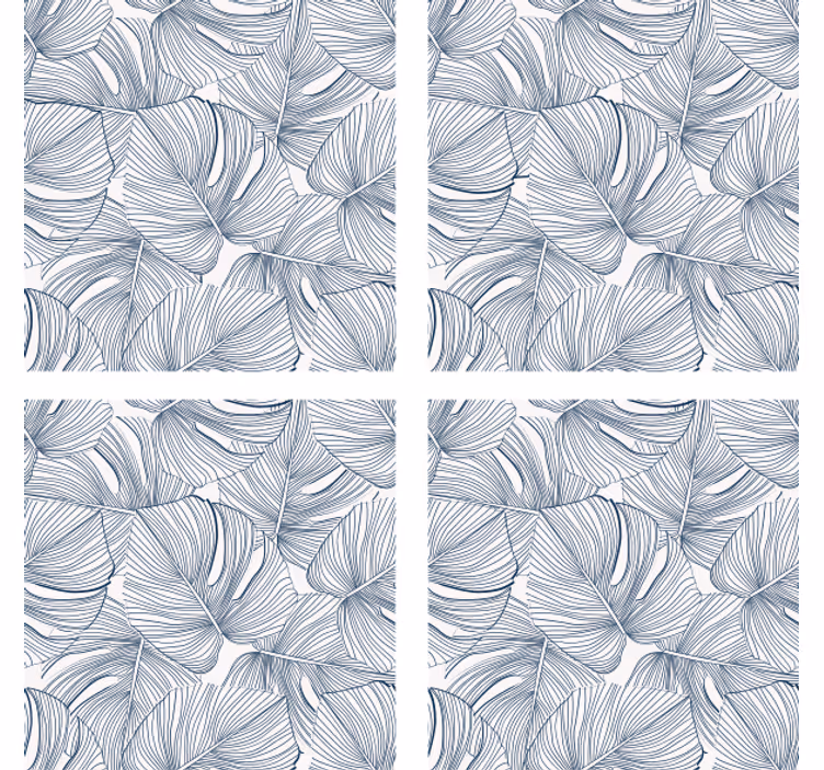 Leaf pattern design coaster - TenStickers