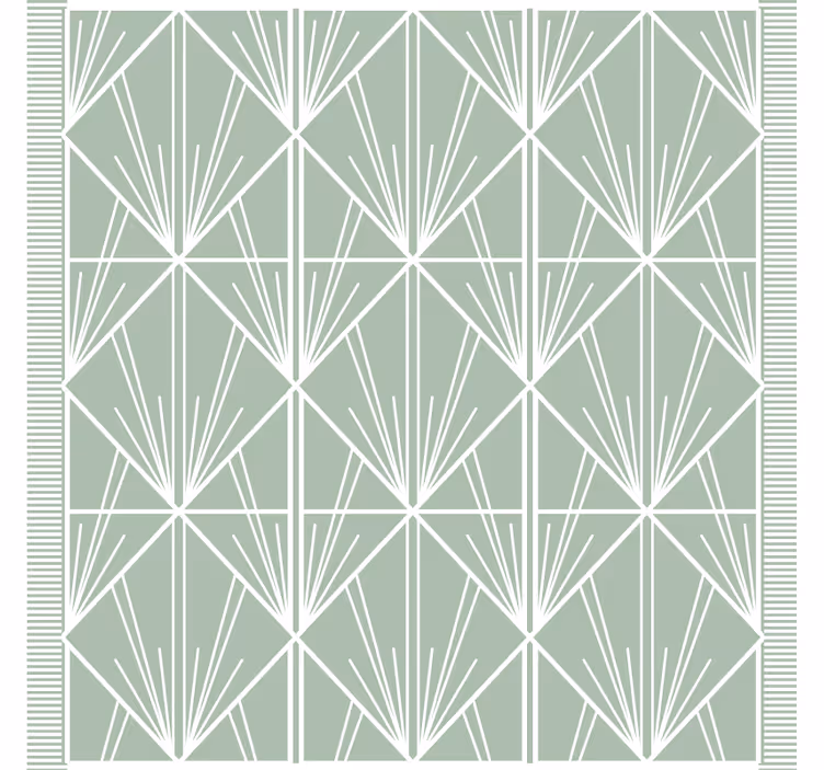 Coaster with geometric leaf design - TenStickers