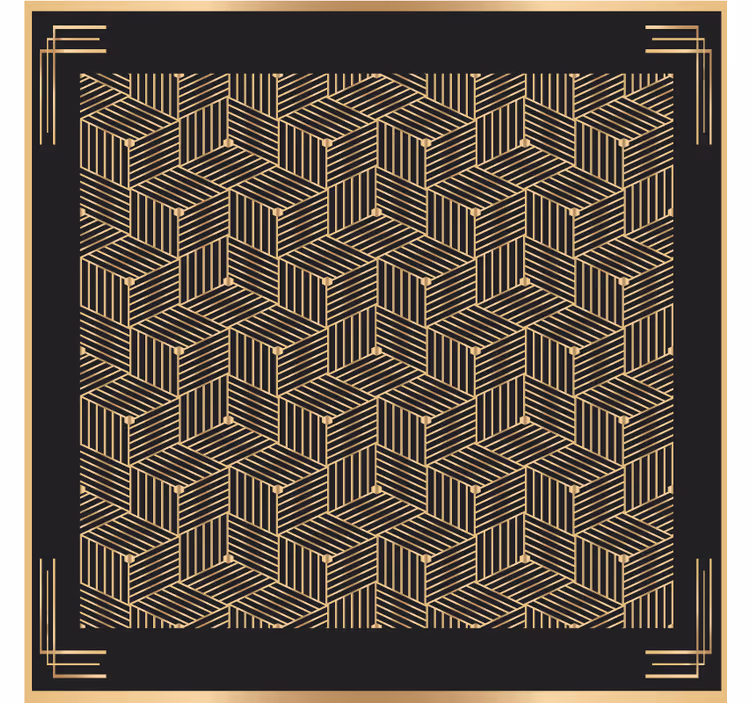 Geometric leaf motif coaster - TenStickers
