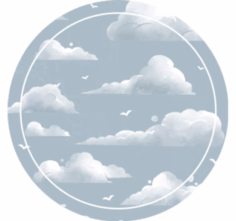 Cloudy sky pattern coaster - TenStickers
