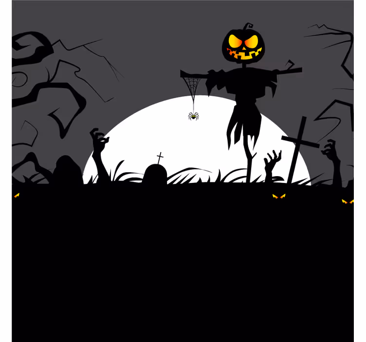 Halloween coasters scarecrow and pumpkin design - TenStickers