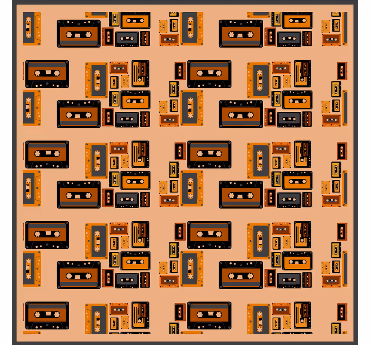 Geek coasters vintage cassette designs - TenStickers