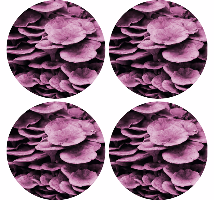 Textured floral pattern coaster - TenStickers