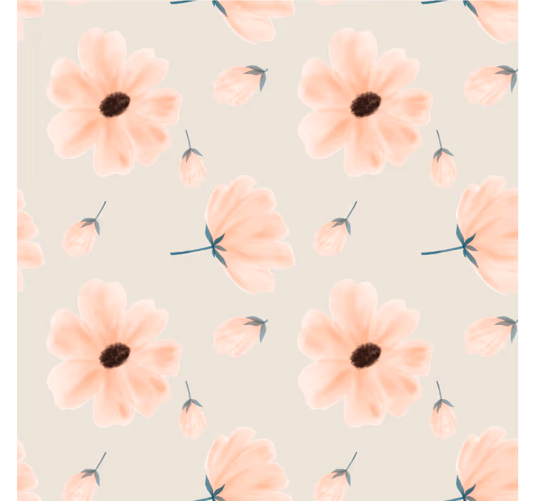 Floral pattern coaster with soft petals - TenStickers