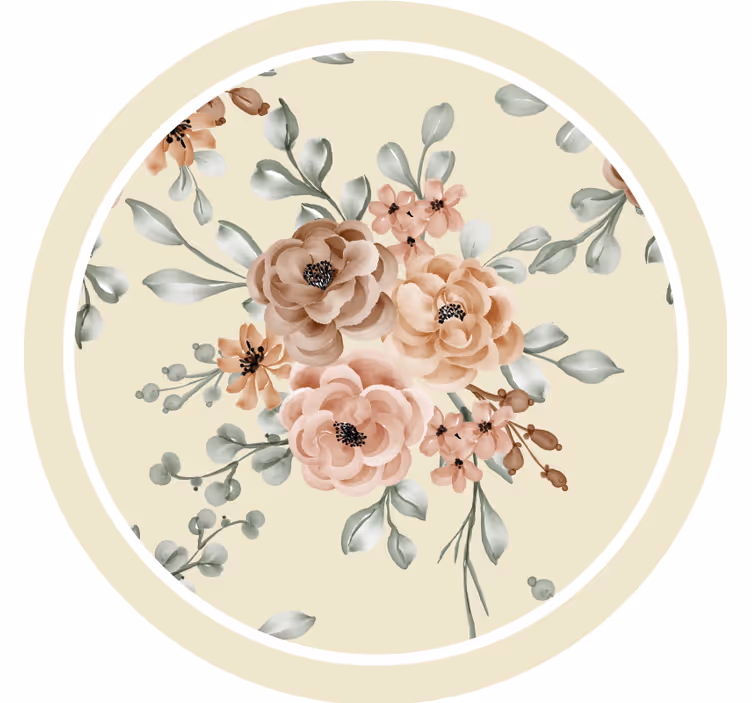 Floral Elegance Pattern vintage coasters - TenStickers