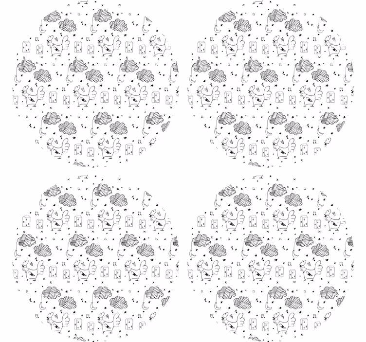 Personalisable coasters with a charming farmhouse design - TenStickers