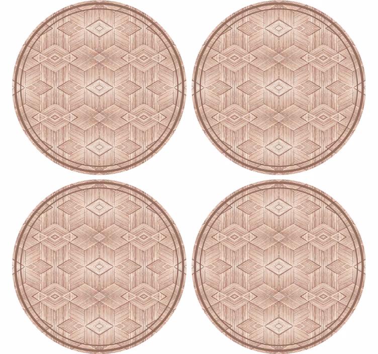 Geometric patterned circular surface coaster - TenStickers
